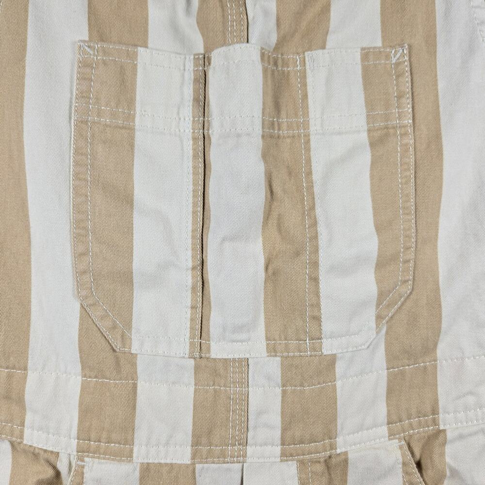 Brixton Costa Striped Overalls Femme Medium Sand/Natural 100% Cotton Artsy - Picture 3 of 15